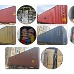 5 containers positioned for loading at our factory.