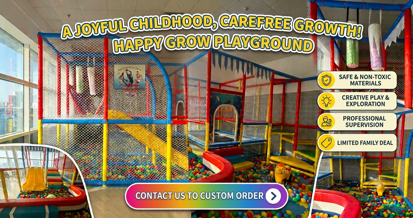 6x6m custom indoor playground 3d design for middle east client soft play center with slide and ball pit.