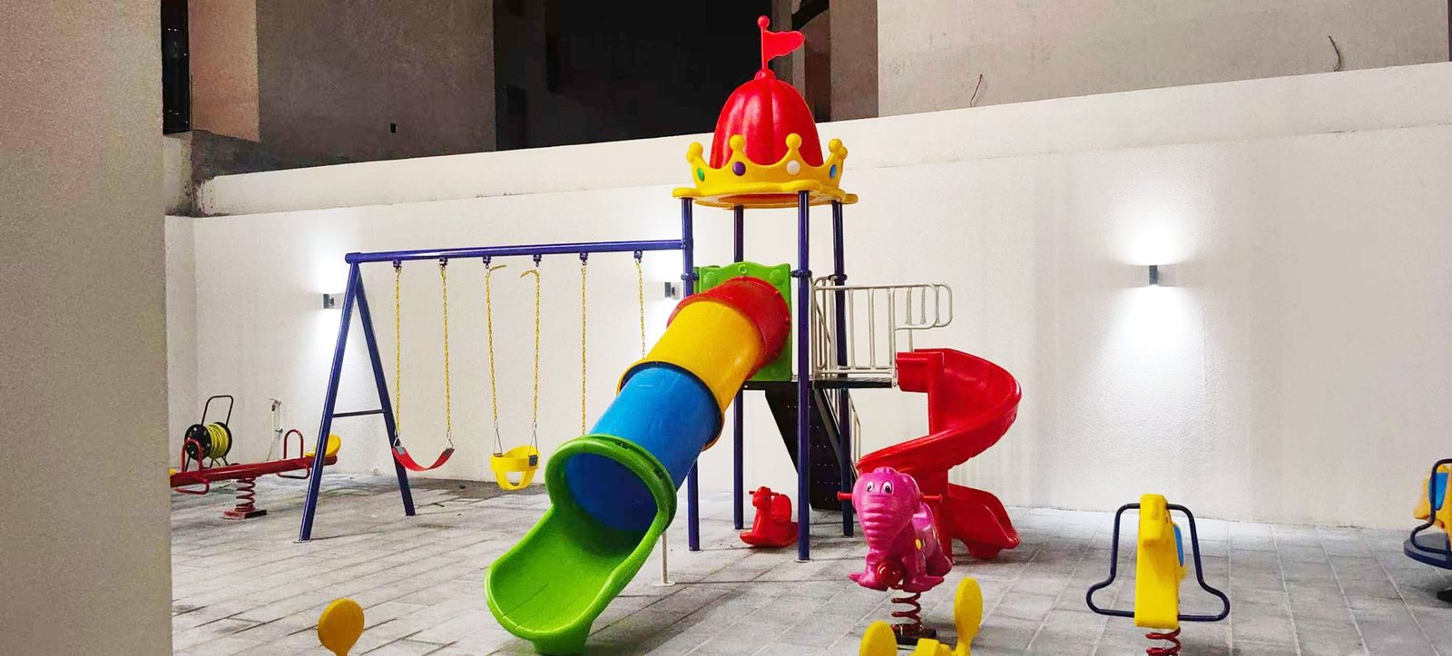 Combo slide and swing set UAE installation