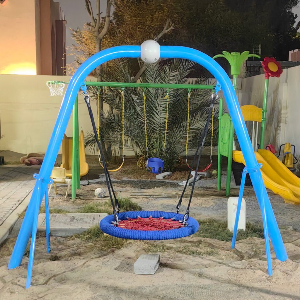 backyard swing and slide set