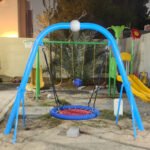 backyard swing and slide set